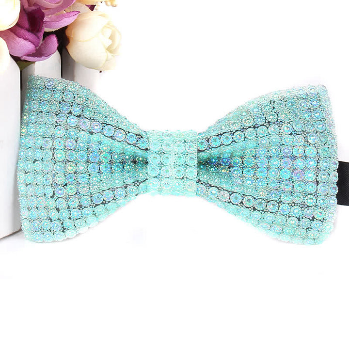 Men's Luxurious Sparkling Rhinestone Party Bow Tie - image 9