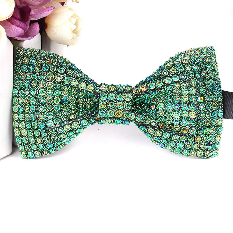Men's Luxurious Sparkling Rhinestone Party Bow Tie - image 2