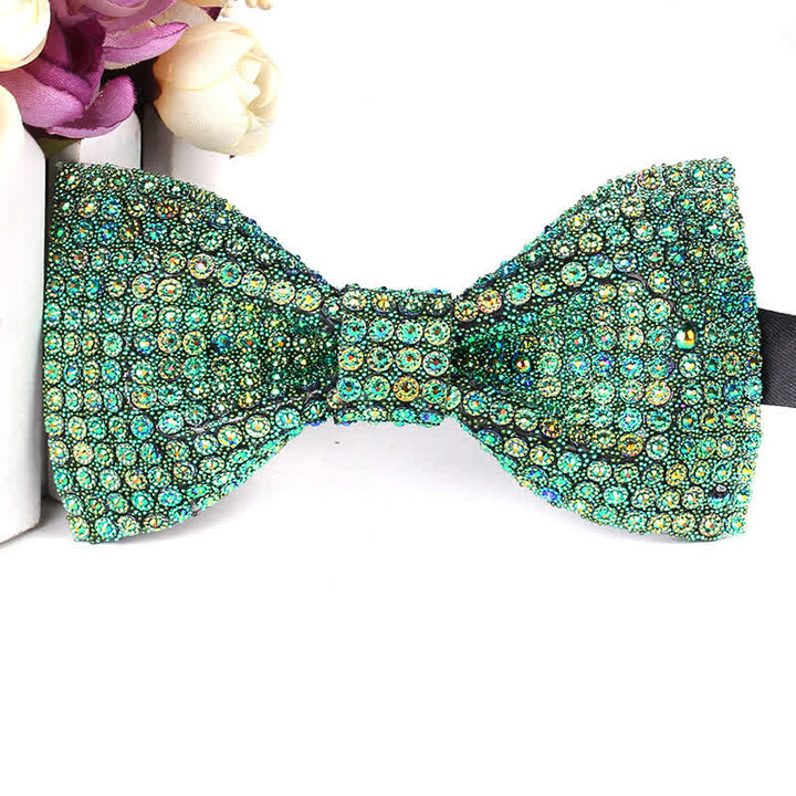 Men's Luxurious Sparkling Rhinestone Party Bow Tie - image 2