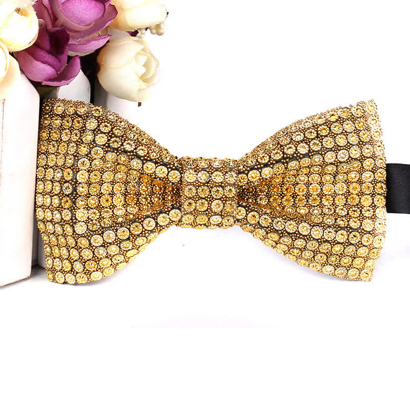 Men's Luxurious Sparkling Rhinestone Party Bow Tie - image 10