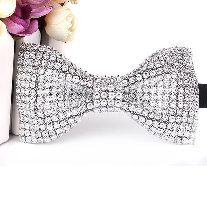 Men's Luxurious Sparkling Rhinestone Party Bow Tie - image 12
