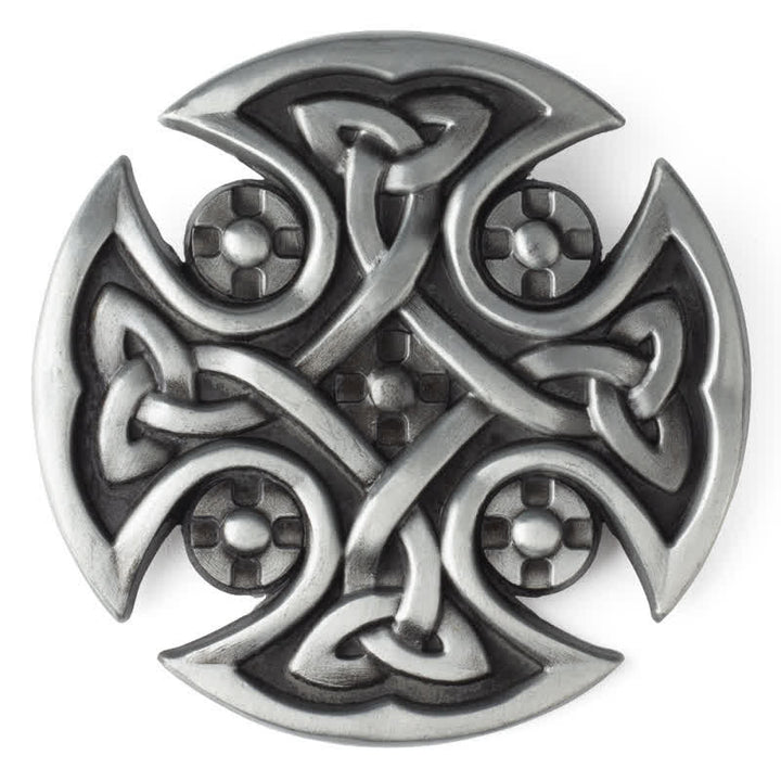 Men's DIY Viking Celtic Cross Knot Buckle Leather Belt - Celtic Knot - Without Belt - image 10