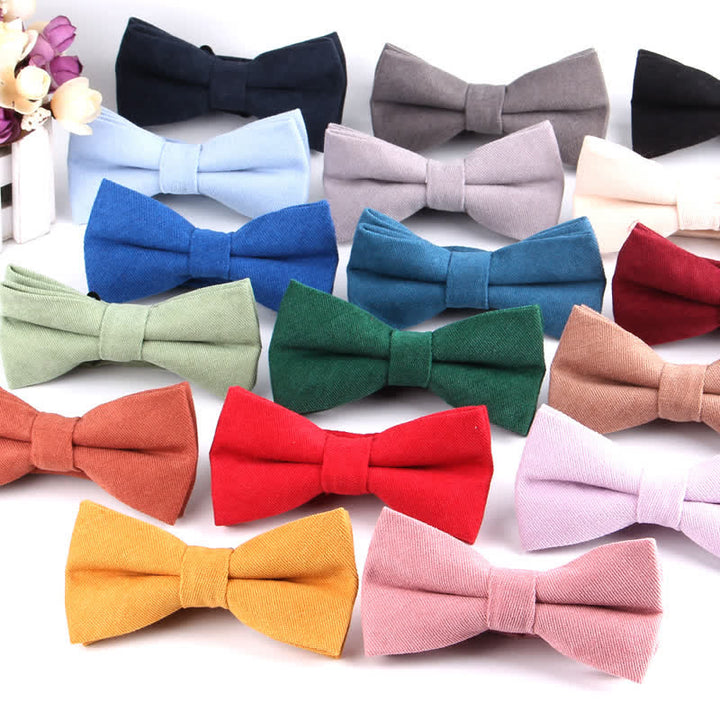 Men's Suede Solid Candy Color Formal Bow Tie - image 0