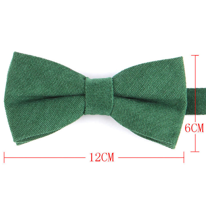 Men's Suede Solid Candy Color Formal Bow Tie - image 5