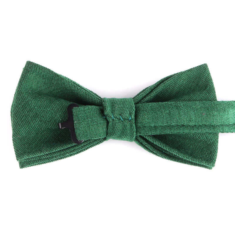 Men's Suede Solid Candy Color Formal Bow Tie - image 3
