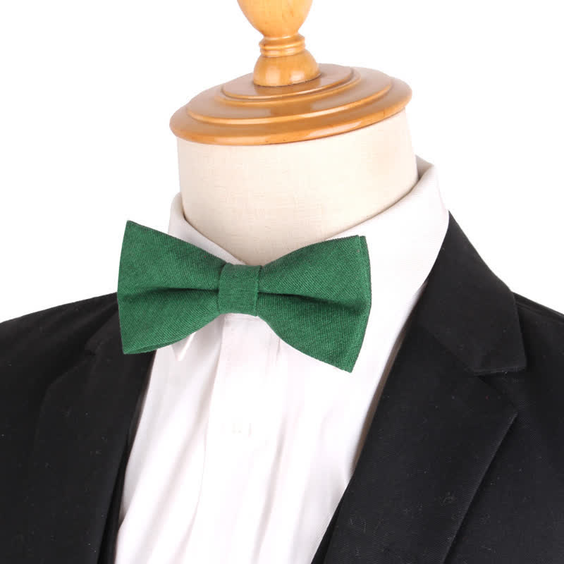 Men's Suede Solid Candy Color Formal Bow Tie - image 1