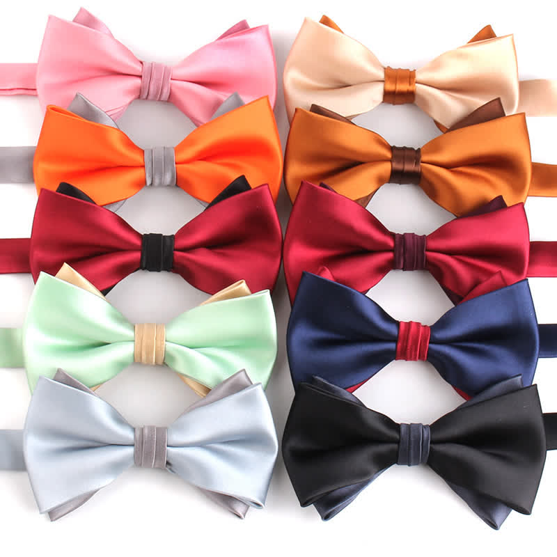 Men's Luxury Two Tone Double Layered Bow Tie - image 0