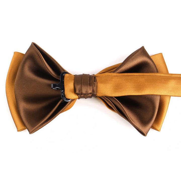 Men's Luxury Two Tone Double Layered Bow Tie - image 3