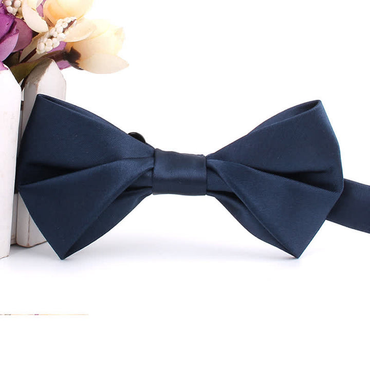Men's Figure-Eight Twist Shaped Bow Tie - Navy - image 14