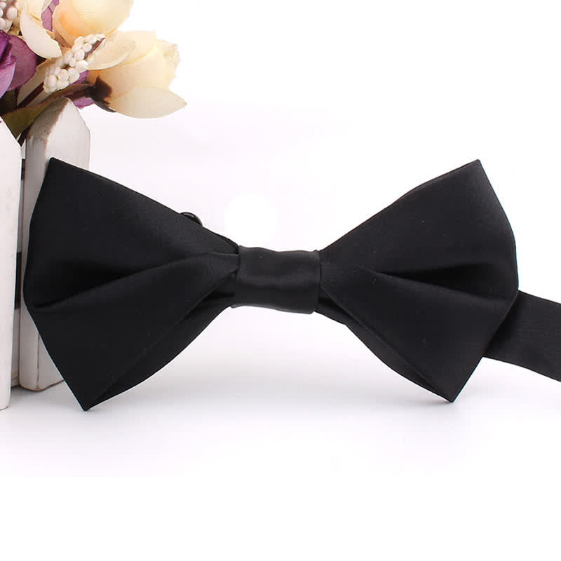 Men's Figure-Eight Twist Shaped Bow Tie - Black - image 15