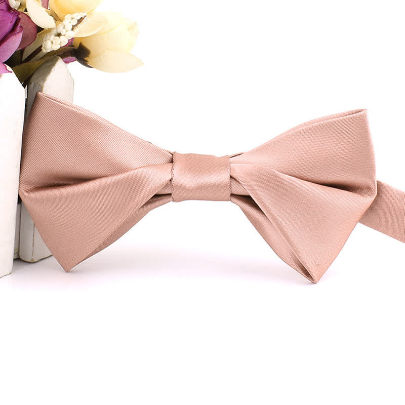 Men's Figure-Eight Twist Shaped Bow Tie - Pink - image 2