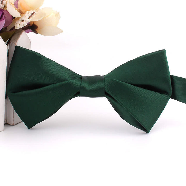 Men's Figure-Eight Twist Shaped Bow Tie - Dark Green - image 10
