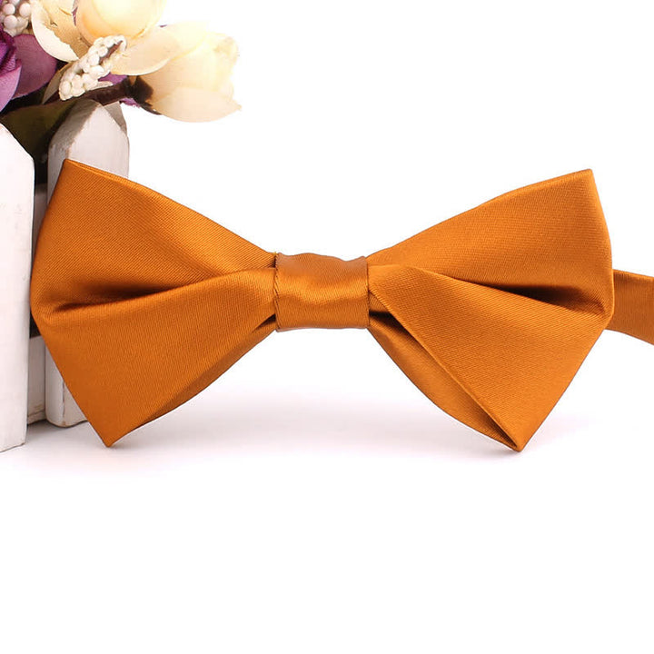 Men's Figure-Eight Twist Shaped Bow Tie - Orange - image 7