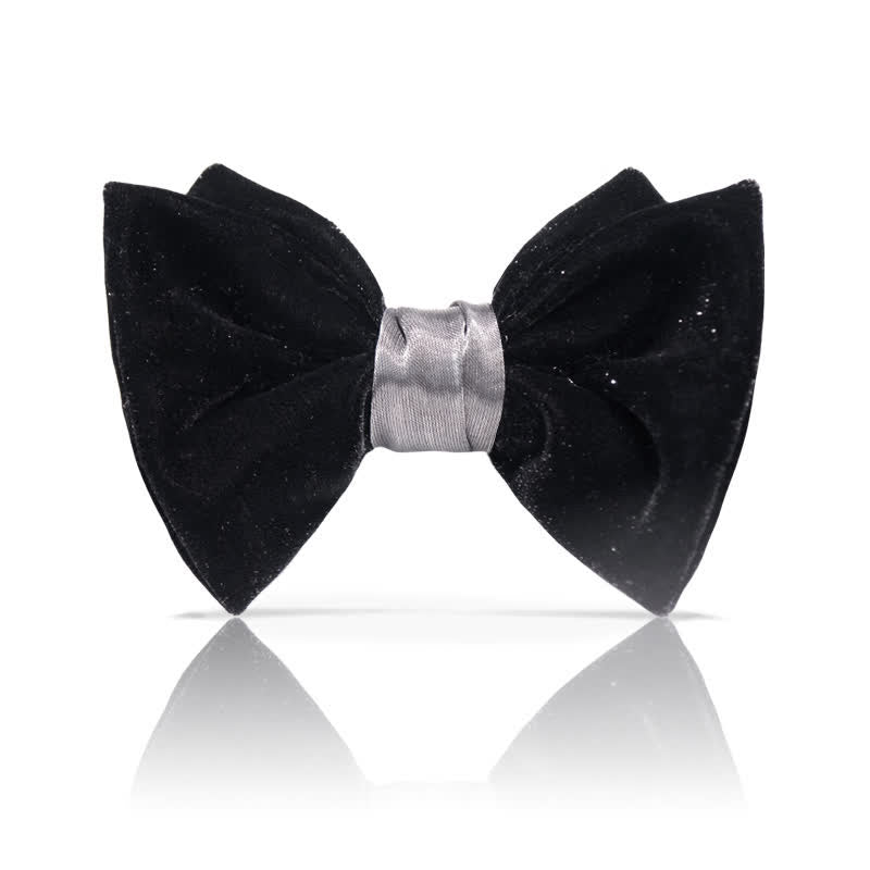 Men's Elegant Black Velvet Stunning Bow Tie - Black - image 0