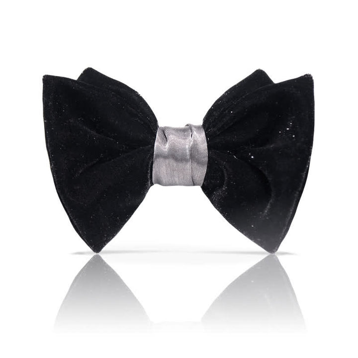 Men's Elegant Black Velvet Stunning Bow Tie - Black - image 0