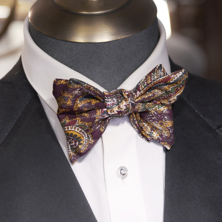 Men's Ethnic Bohemia Print Double Layers Bow Tie - Colorful - image 0