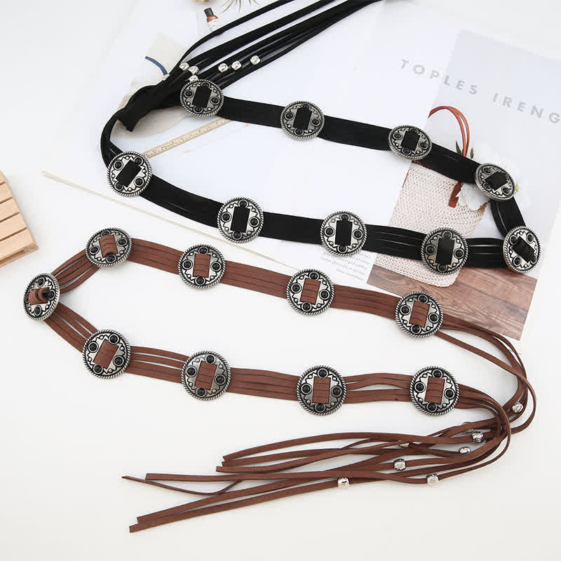 Women's Ethnic Cinch Bohemia Braided Waist Rope Belt - image 1