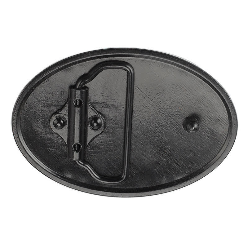 Men's DIY Celtic Cross Pattern Buckle Leather Belt - image 1