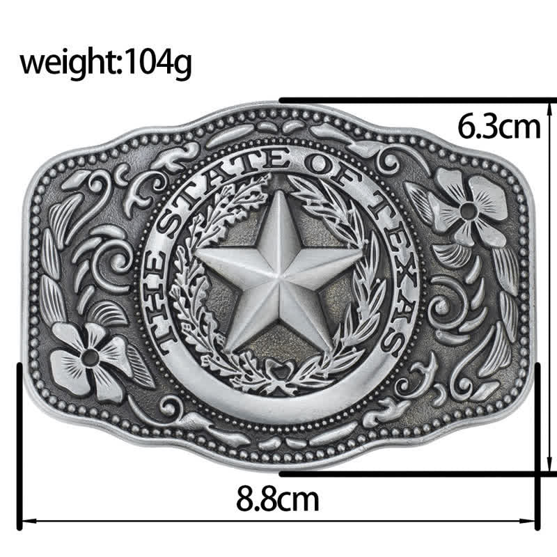 Men's DIY Five Star Texas State Buckle Leather Belt - image 2