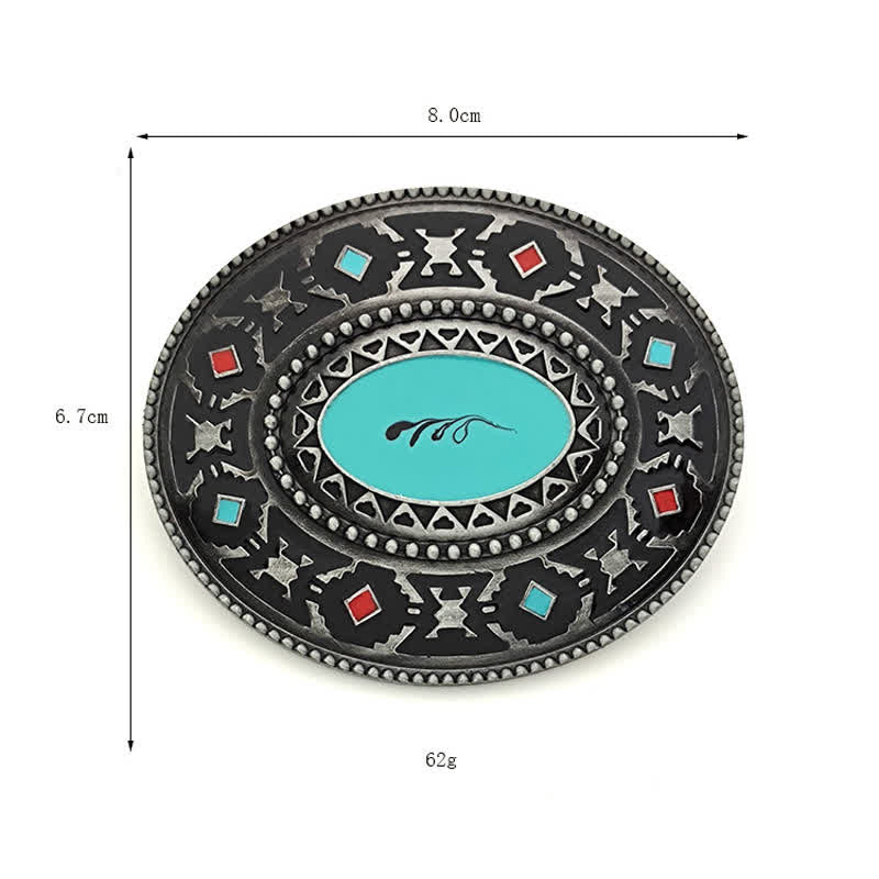 Men's DIY Western Colorul Enameled Leather Belt - image 2