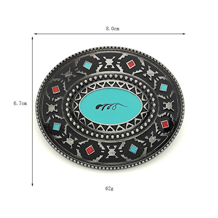 Men's DIY Western Colorul Enameled Leather Belt - image 2
