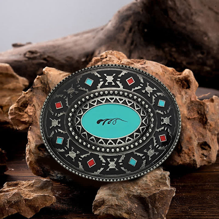 Men's DIY Western Colorul Enameled Leather Belt - Colorful - Without Belt - image 0