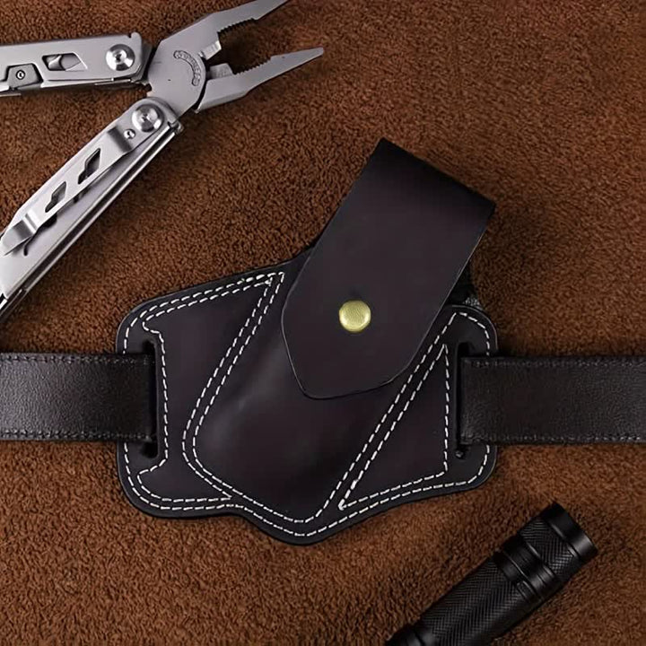 EDC Organizer Multitool Sheath Leather Belt Bag - image 4