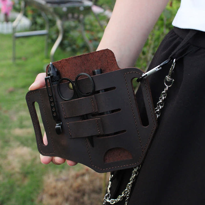 Practical 3 In 1 Tools Waist Holster Leather Belt Bag - image 5