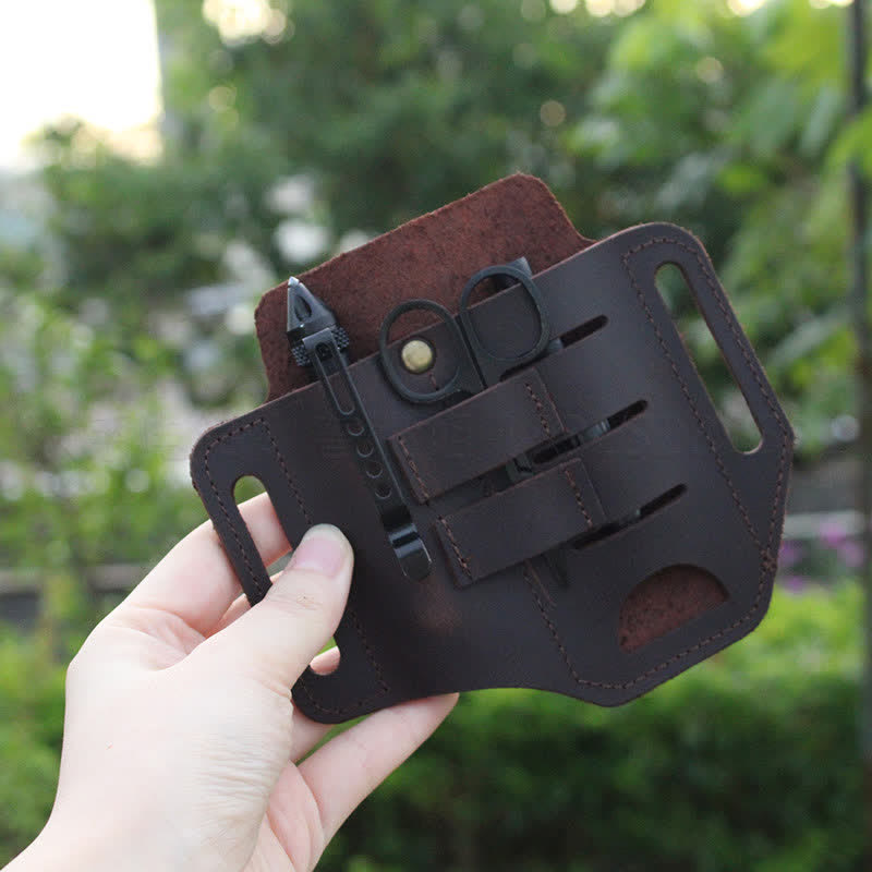 Practical 3 In 1 Tools Waist Holster Leather Belt Bag - image 4