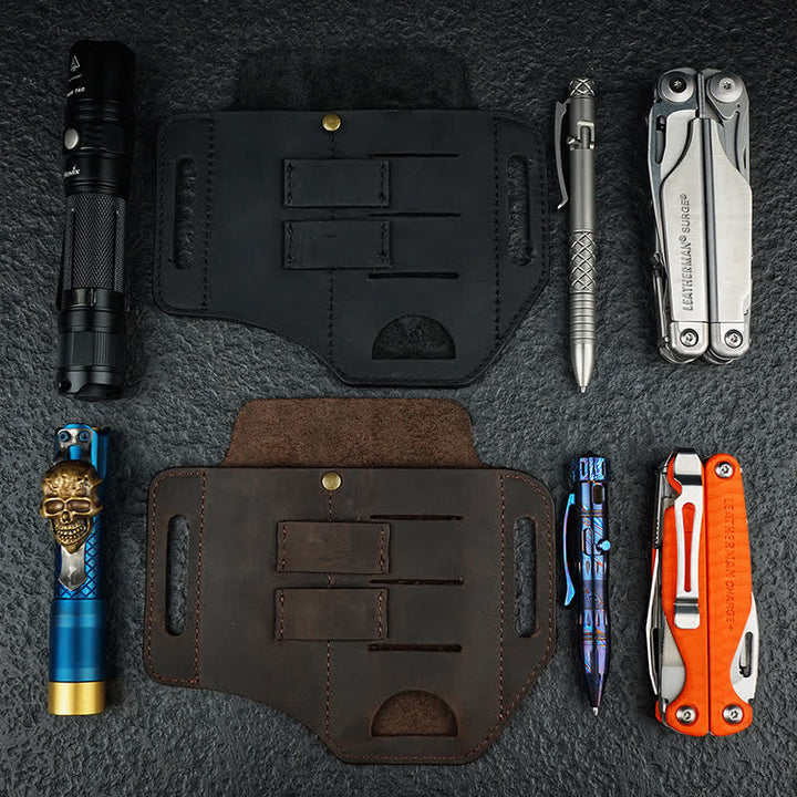 Practical 3 In 1 Tools Waist Holster Leather Belt Bag - image 3