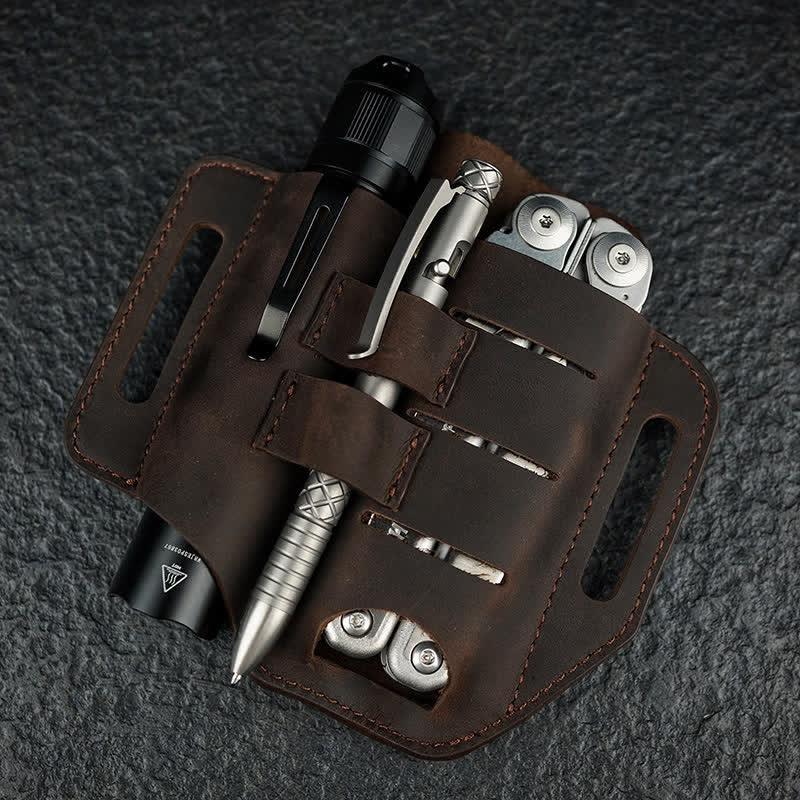 Practical 3 In 1 Tools Waist Holster Leather Belt Bag - image 1