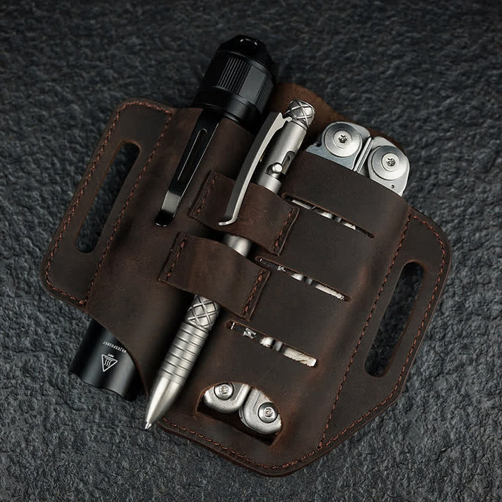 Practical 3 In 1 Tools Waist Holster Leather Belt Bag - image 1