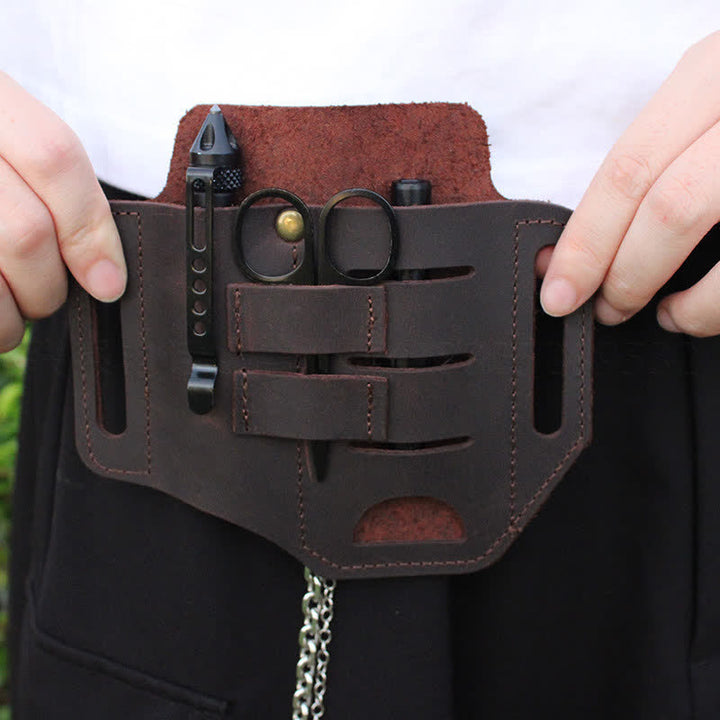 Practical 3 In 1 Tools Waist Holster Leather Belt Bag - image 0