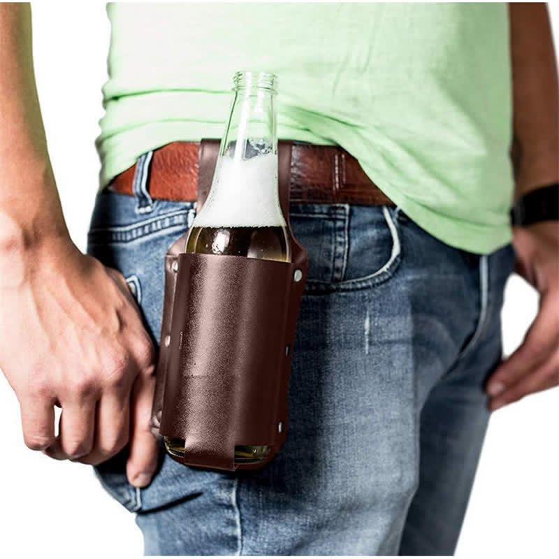 Outdoor Waist-Hanging Beer Bottle Holder Belt Bag - image 2