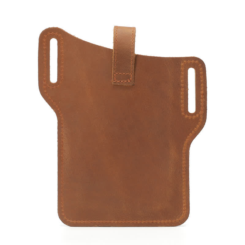 Retro Cell Phone Convenient Carry Leather Belt Bag - image 2