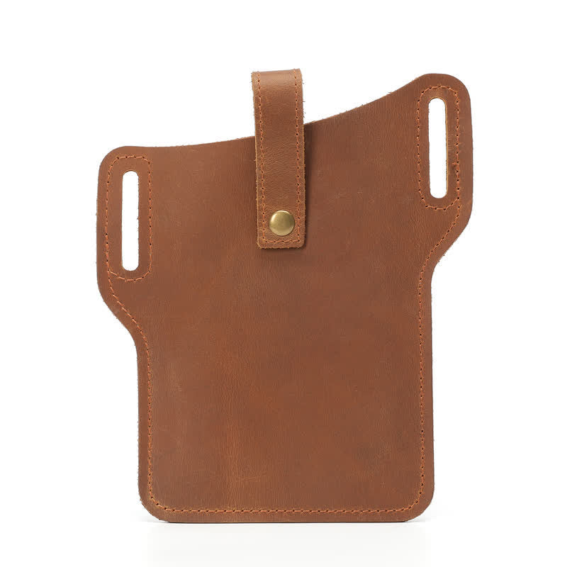 Retro Cell Phone Convenient Carry Leather Belt Bag - image 1