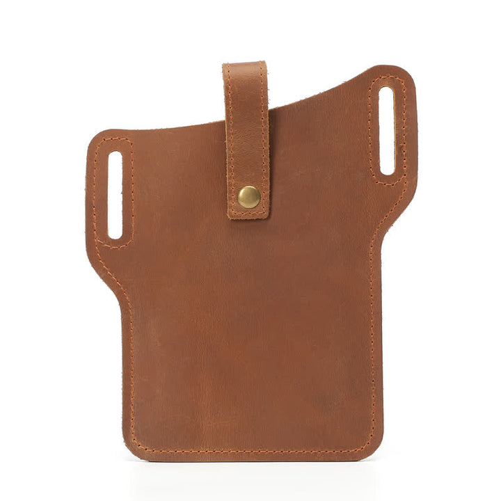 Retro Cell Phone Convenient Carry Leather Belt Bag - image 1