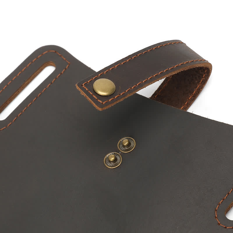 Retro Cell Phone Convenient Carry Leather Belt Bag - image 18