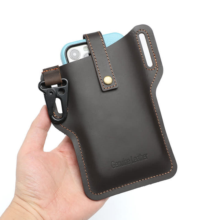 Retro Cell Phone Convenient Carry Leather Belt Bag - image 7