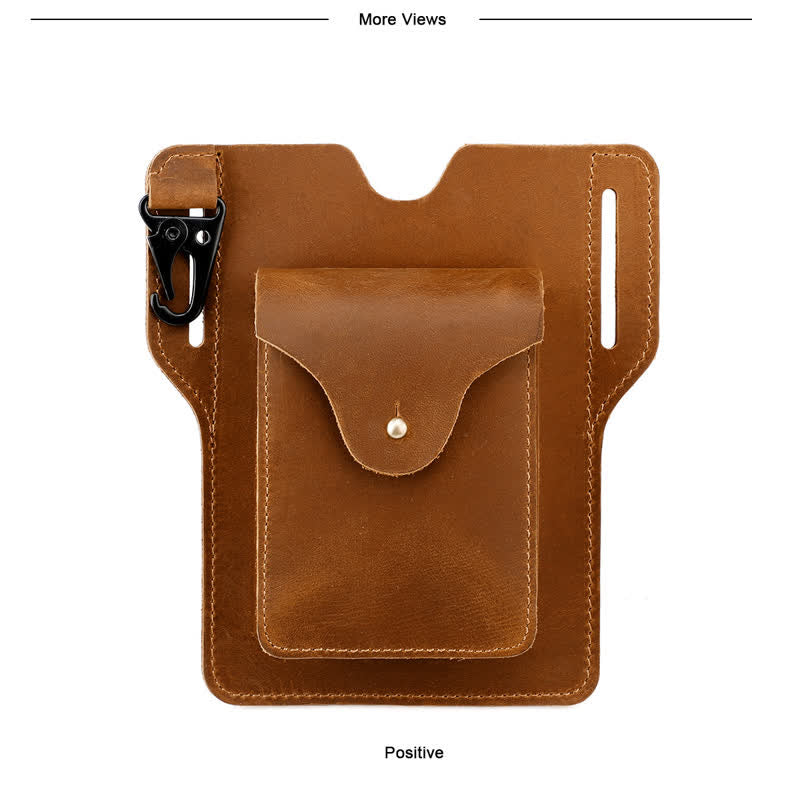 Outdoor Mobile Phone Holster Keychains Leather Belt Bag - image 10
