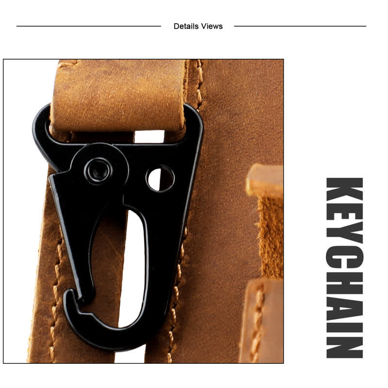 Outdoor Mobile Phone Holster Keychains Leather Belt Bag - image 7