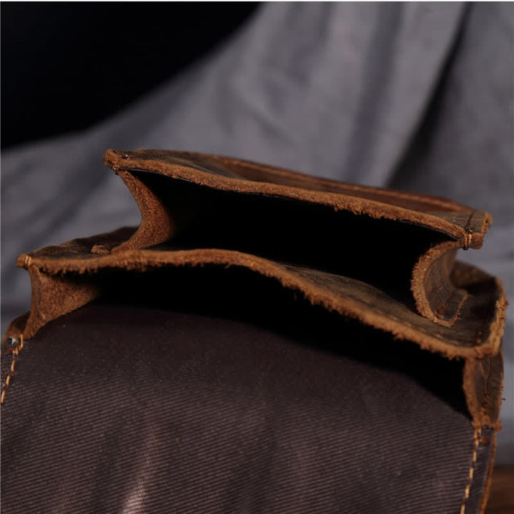 Travel Waist Hanging Pack Hook Leather Belt Bag - image 10
