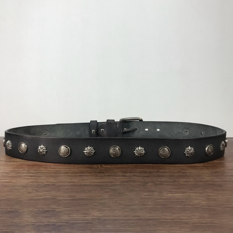 Retro Metal Rivet Studded Casual Jeans Leather Belt - image 16