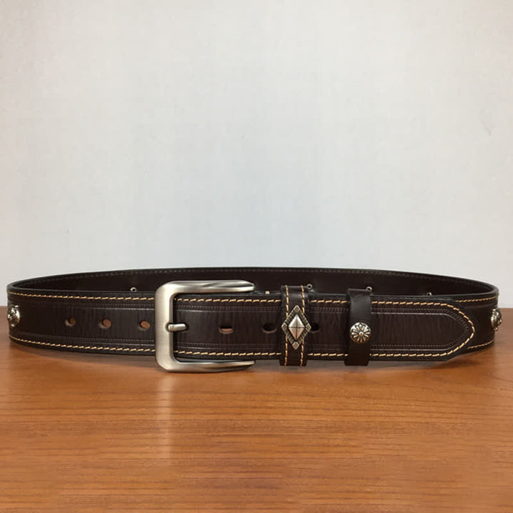 Unique Tiger Shape Rivet Studded Leather Belt - image 10