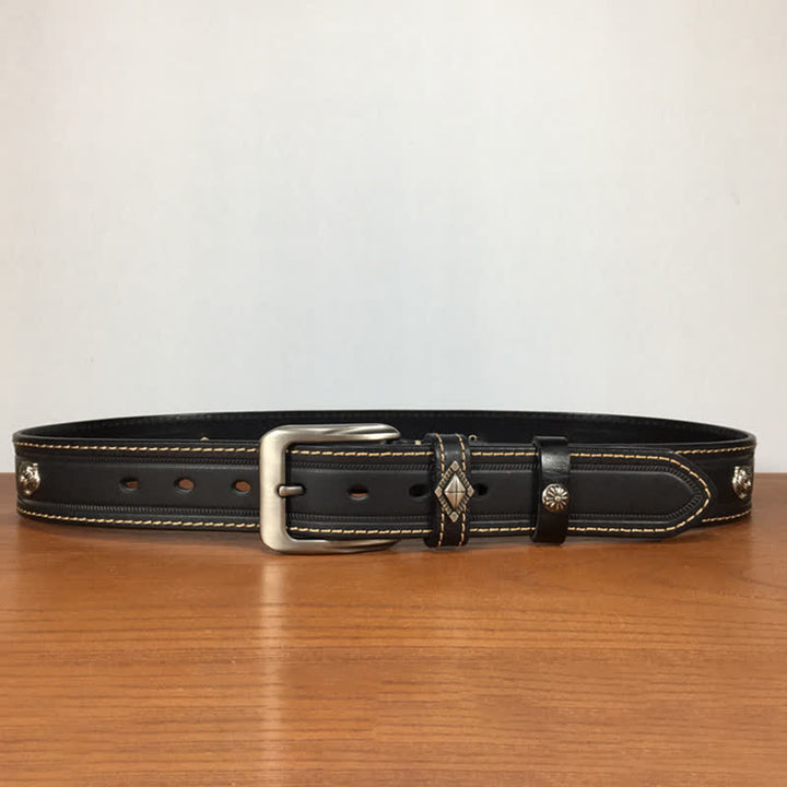 Unique Tiger Shape Rivet Studded Leather Belt - image 4