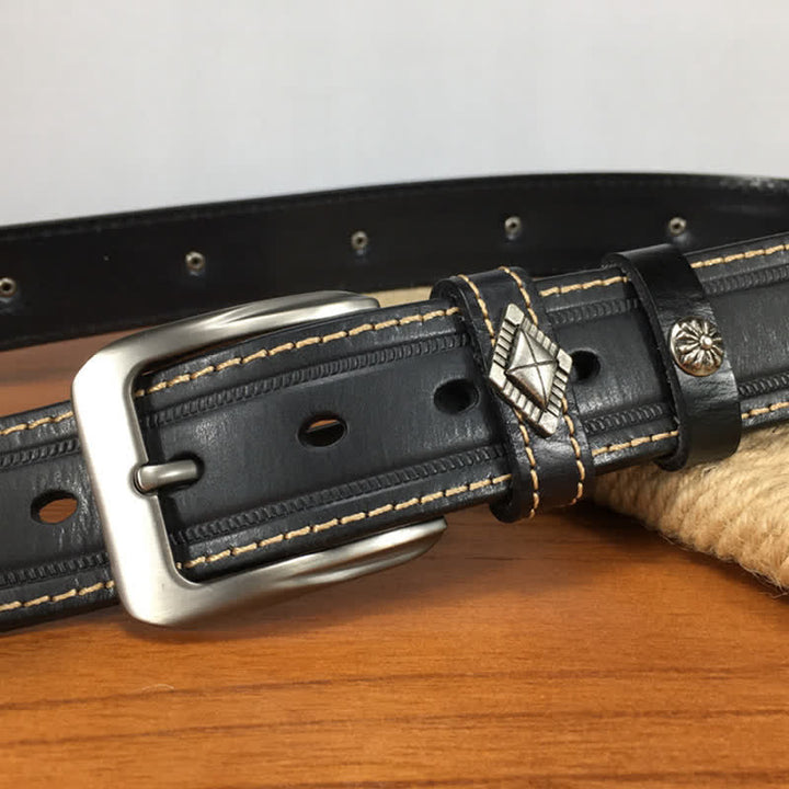 Unique Tiger Shape Rivet Studded Leather Belt - image 6