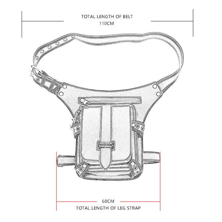 Punk Steampunk Motorcycle Crossbody Waist Leg Bag - image 4