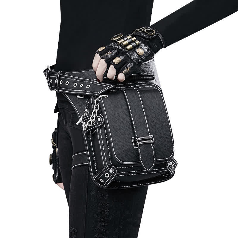Punk Steampunk Motorcycle Crossbody Waist Leg Bag - image 3