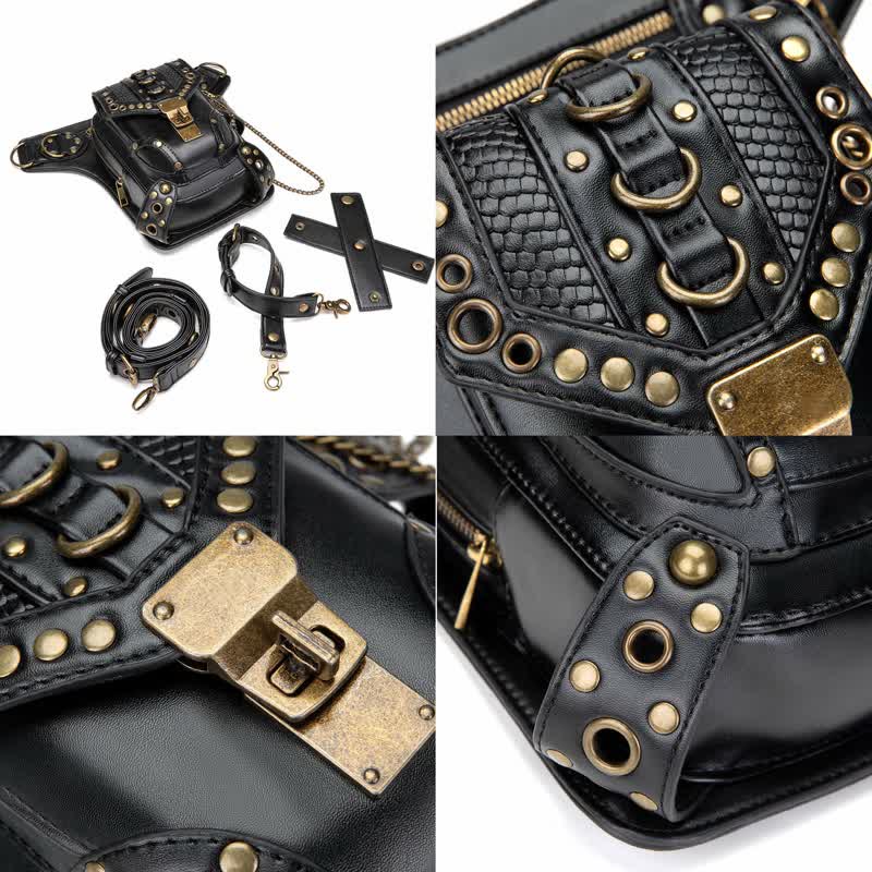 Steampunk Fanny Pack Thigh Holster Shoulder Waist Leg Bag - image 10