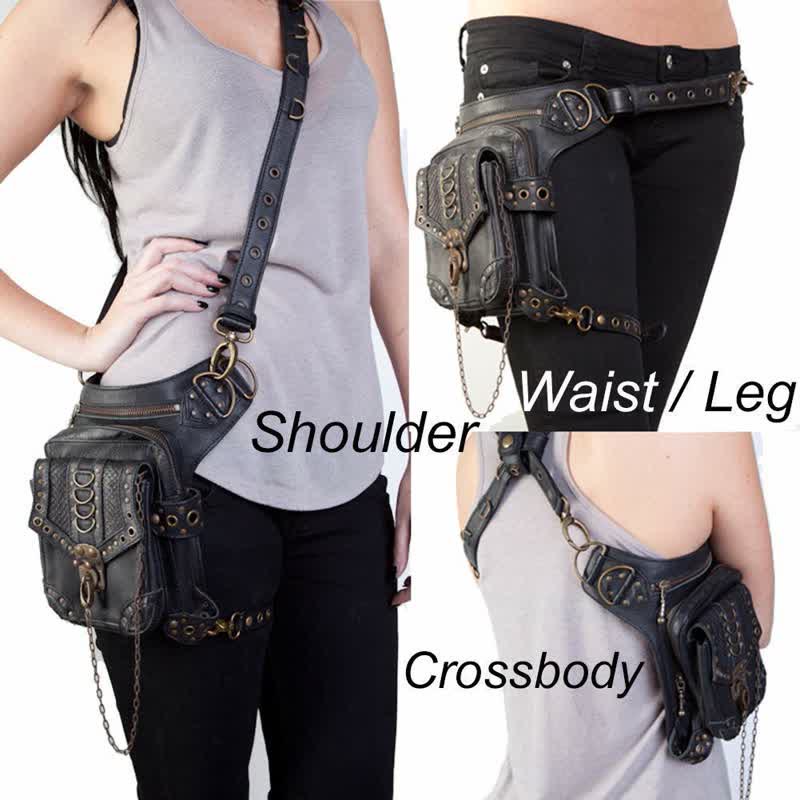 Steampunk Fanny Pack Thigh Holster Shoulder Waist Leg Bag - image 1